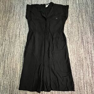 Stuart Alan Petites Women’s Size 9-10 Fit & Flare Shirt Dress Black Pockets‎